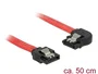 DeLOCK 83964 Cable SATA 6 Gb/s recto a angular izquierda 50 cm Rojo/Negro