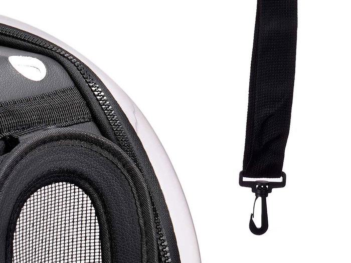 MASCOW Transportin Transparente Negro Pequeño 37 x 22 x 7.5 cm (Set de 6)