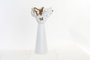 DKD Home Decor Figura Resina Cara Macetero Blanco y Dorado