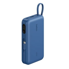Belkin Power Bank 20.000 mAh con cable USB-C integrado, 45W, Azul