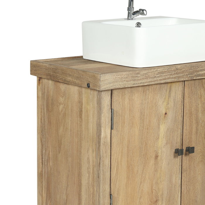 DKD Home Decor Mueble de Baño Alpino Natural Blanco Mango y Cerámica 56 x 95 x 81 cm DKD Home Decor Mueble de Baño Alpino Natural Blanco Mango y Cerámica 56 x 95 x 81 cm