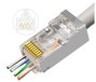 MicroConnect Paquete de 50 conectores modulares RJ45 CAT6a FTP para cableado de red de fácil conexión, chapado en oro