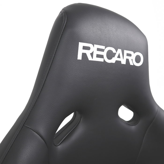 Recaro Pole Position ABE Asiento Bucket TÜV - Piel Sintética Negro Dinámica, para Piloto y Copiloto, RC070770885