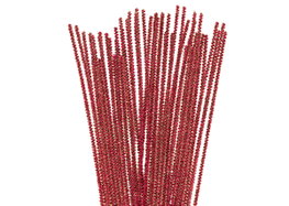 Innspiro Limpiapipas de chenilla metálica roja 6mm x 30cm (25 unidades)