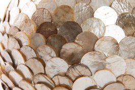 DKD Home Decor Bola de Decoración Nácar Marrón Claro 15x15x15 cm