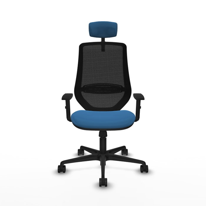 PIQUERAS Y CRESPO Silla de oficina Mardos con mecanismo Sincro, Azul claro y Negro
