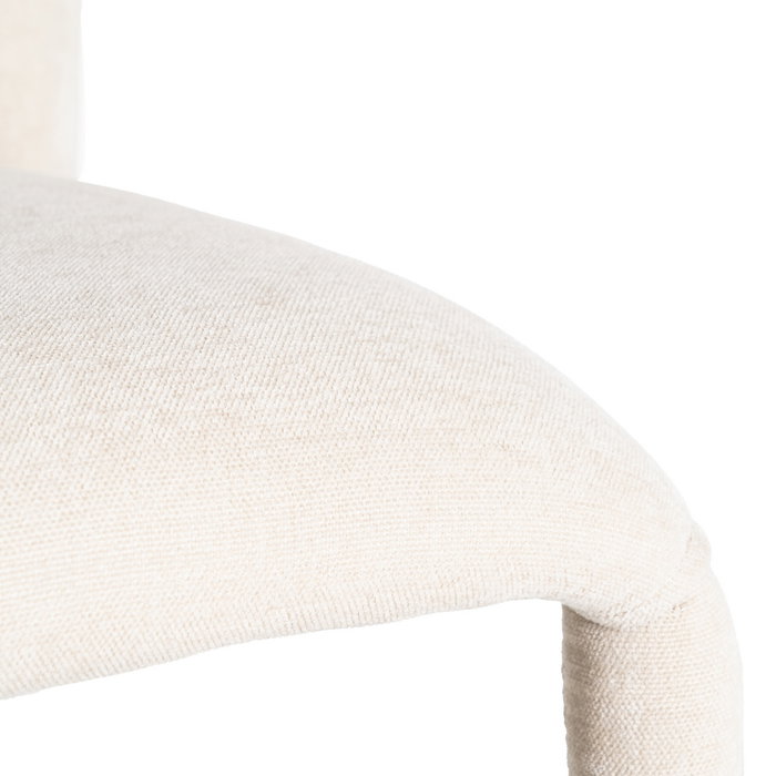 Silla Apilable Crema Tejido Salón 50 X 61 X 82 cm (Set de 4)