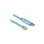 DeLOCK 63289 Adaptador USB 2.0 Tipo A a Serial RS-232 RJ45 de 3 m Azul
