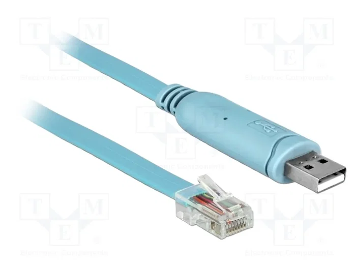 DeLOCK 63289 Adaptador USB 2.0 Tipo A a Serial RS-232 RJ45 de 3 m Azul