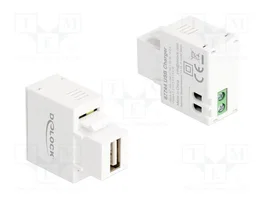 DeLOCK 87744 Módulo Keystone con puerto de carga USB Tipo-A 5 W Blanco