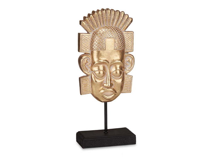 Giftdecor Cabeza Indio Con Base Oro 17.5 cm x 36 cm x 10.5 cm (Set de 4)