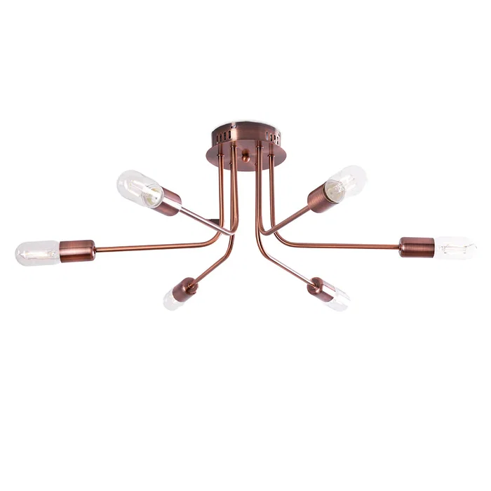 SKD Lámpara de Techo Modelo Adrian, SKU-P8002-BK en Negro, Diseño Moderno Chic, para Iluminación LED Interior SKD Lámpara de Techo Modelo Adrian, SKU-P8002-BK en Negro, Diseño Moderno Chic, para Iluminación LED Interior