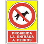 DUVER Señal de Prohibición de Entrada de Perros en Aluminio 295x210 mm