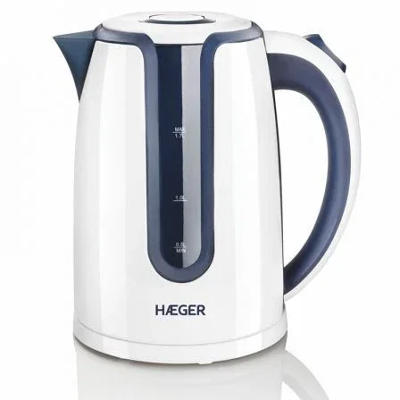 Haeger Hot Blue Hervidor eléctrico 2200W 1.7L sin cables cuerpo inox base rotativa 360º
