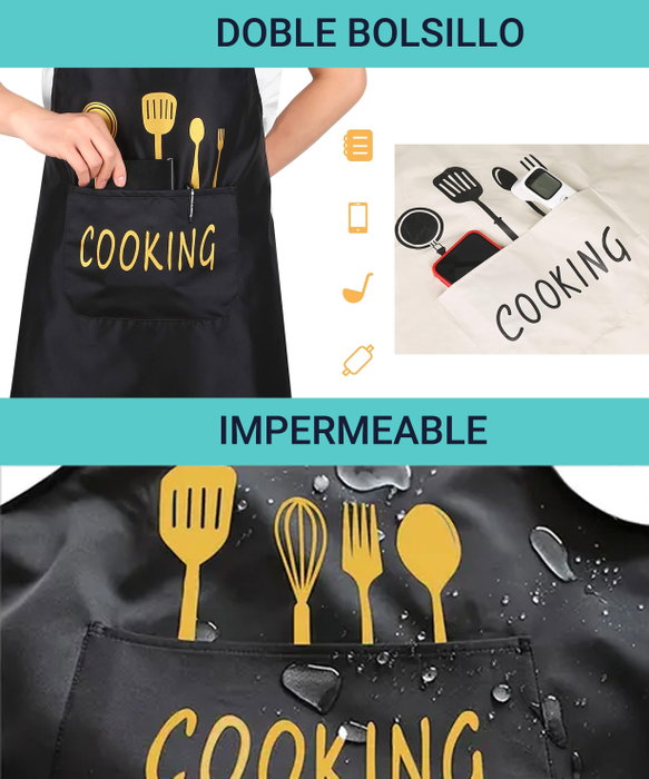 Quttin Delantal de Cocina 72x65 cm Quttin Delantal de Cocina 72x65 cm