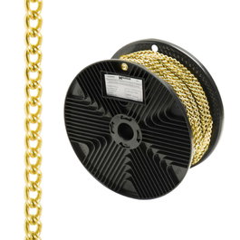WOLFPACK LINEA PROFESIONAL Cadena Decorativa Barbada Dorada Rollo 20 Metros