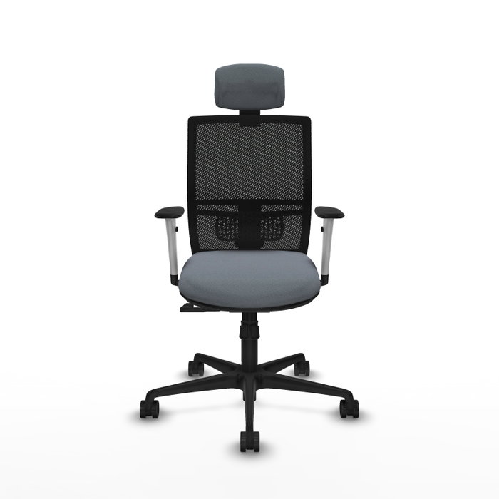 PIQUERAS Y CRESPO Silla de oficina Yunquera con mecanismo Sincro, Gris y Negro PIQUERAS Y CRESPO Silla de oficina Yunquera con mecanismo Sincro, Gris y Negro