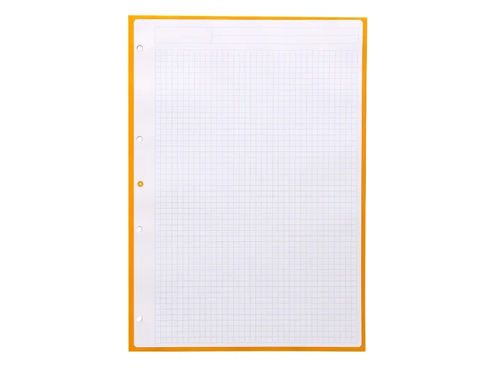 Antartik Recambio A4 80 Hojas 90gr Cuadro 5mm 4 Taladros Banda Marco Color Mostaza