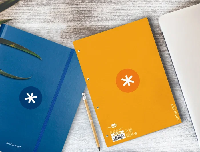 Antartik Recambio A4 80 Hojas 90gr Cuadro 5mm 4 Taladros Banda Marco Color Mostaza