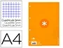 Antartik Recambio A4 80 Hojas 90gr Cuadro 5mm 4 Taladros Banda Marco Color Mostaza