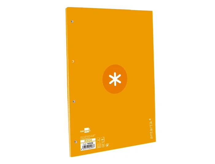 Antartik Recambio A4 80 Hojas 90gr Cuadro 5mm 4 Taladros Banda Marco Color Mostaza