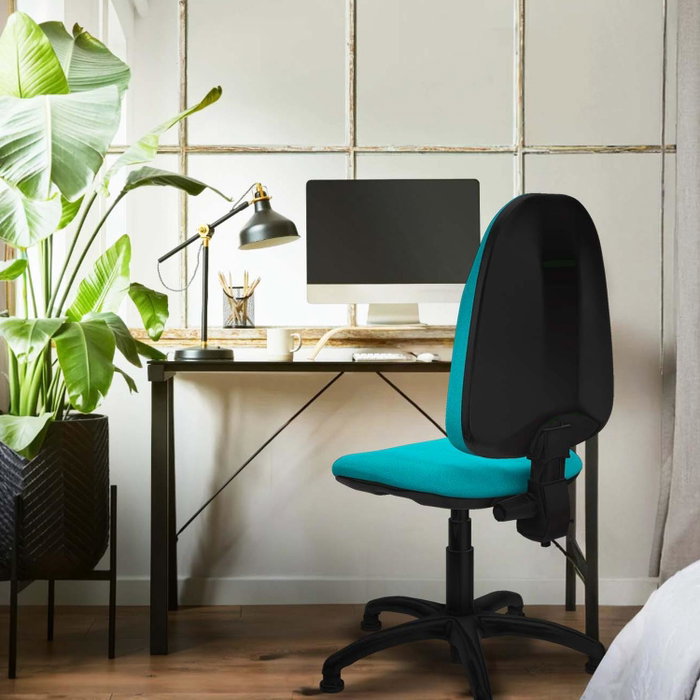 PIQUERAS Y CRESPO Silla de oficina Algarra Turquesa sin brazos
