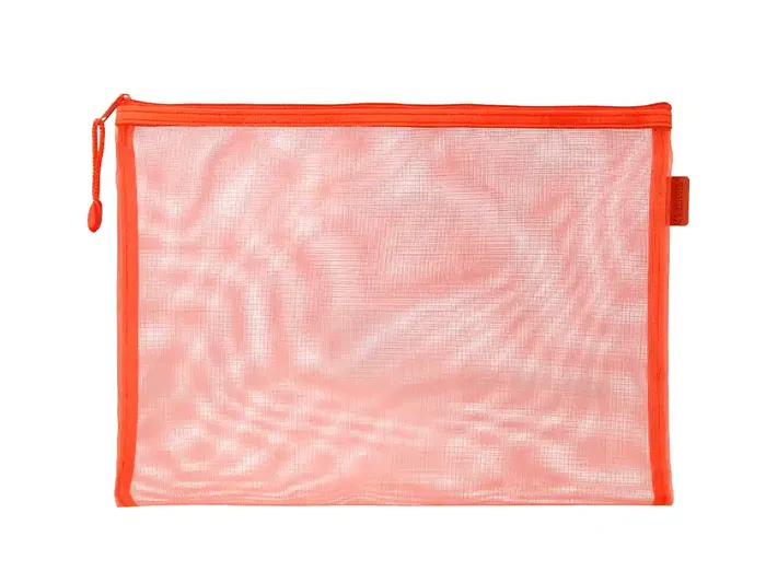 Liderpapel Bolsa Zipper Bag Multiusos Poliéster Transpirable DIN A5 Naranja