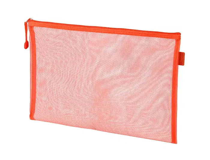 Liderpapel Bolsa Zipper Bag Multiusos Poliéster Transpirable DIN A5 Naranja
