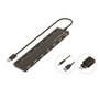 Conceptronic HUBBIES08BP Hub USB 2.0 de 7 puertos con adaptador de corriente