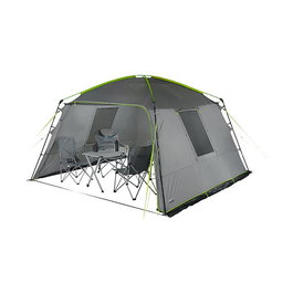 High Peak Cabana Pabellón Campamento Gris/Limón 3.5m x 3.5m con Estructura Rígida, 9.5 kg
