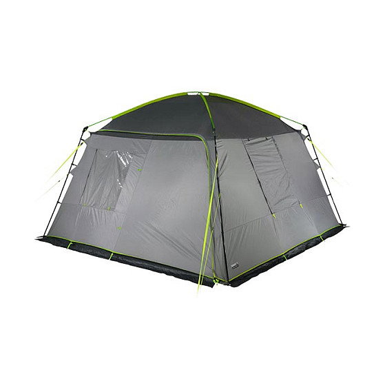 High Peak Cabana Pabellón Campamento Gris/Limón 3.5m x 3.5m con Estructura Rígida, 9.5 kg