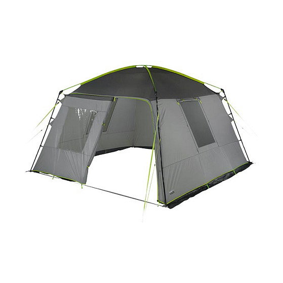 High Peak Cabana Pabellón Campamento Gris/Limón 3.5m x 3.5m con Estructura Rígida, 9.5 kg