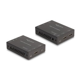 DeLOCK 65957 KVM Extender Set con Cable Cat.6/6a, HDMI, 4K 60Hz, Hasta 70m, Transmisor y Receptor