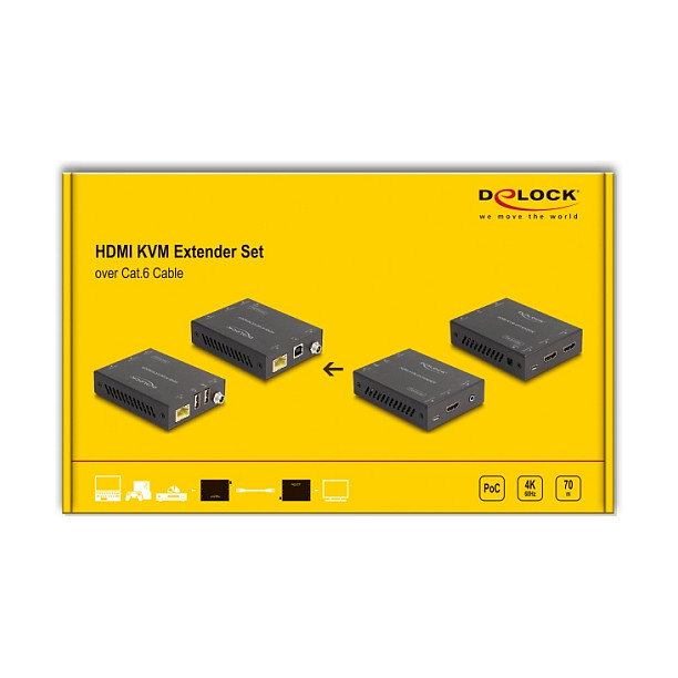 DeLOCK 65957 Extensor KVM HDMI 4K 60 Hz 70m