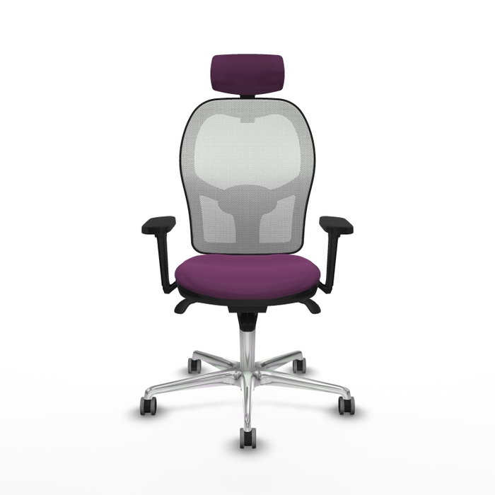 PIQUERAS Y CRESPO Silla de oficina Jorquera con mecanismo Sincro, Morado y Blanco