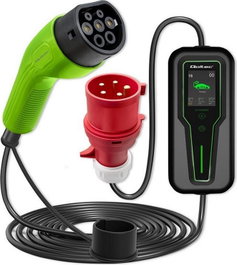 Qoltec 2w1 Typ2 Cargador de coche portátil 11kW Trifásico 5m