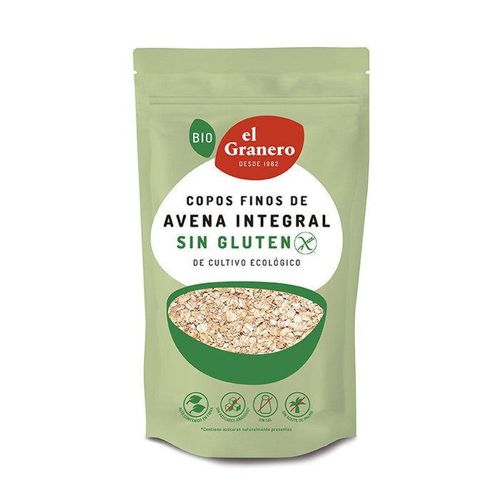 El Granero Copos Finos de Avena Integral Bio Sin Gluten 500g