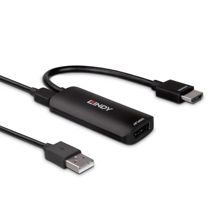 Lindy 38329 Adaptador de Cable HDMI a DisplayPort 8K@60Hz 48Gbps, HDMI 2.1 Macho a DisplayPort 1.4 Hembra, Negro, 0.157 m Lindy 38329 Adaptador de Cable HDMI a DisplayPort 8K@60Hz 48Gbps, HDMI 2.1 Macho a DisplayPort 1.4 Hembra, Negro, 0.157 m