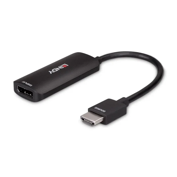Lindy 38329 Adaptador de Cable HDMI a DisplayPort 8K@60Hz 48Gbps, HDMI 2.1 Macho a DisplayPort 1.4 Hembra, Negro, 0.157 m Lindy 38329 Adaptador de Cable HDMI a DisplayPort 8K@60Hz 48Gbps, HDMI 2.1 Macho a DisplayPort 1.4 Hembra, Negro, 0.157 m