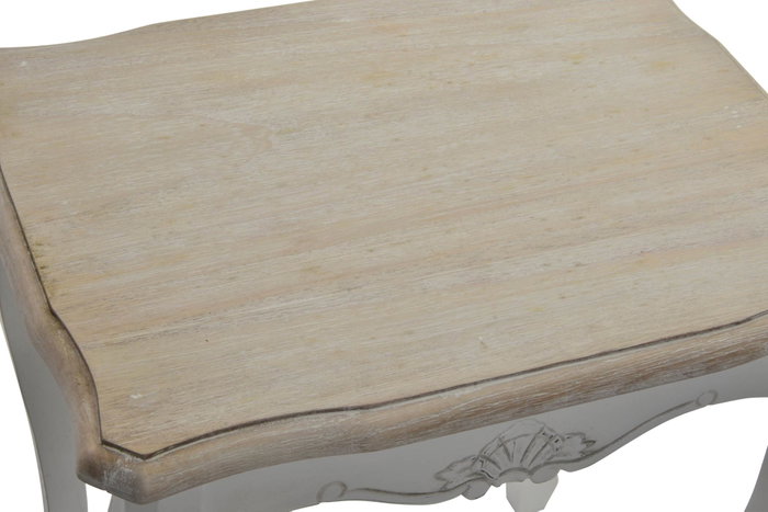 DKD Home Decor Mesita Auxiliar Tradicional Versalles3 Blanco Natural Madera Abeto 40 x 61 x 60 cm Set de 3 DKD Home Decor Mesita Auxiliar Tradicional Versalles3 Blanco Natural Madera Abeto 40 x 61 x 60 cm Set de 3