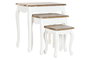 DKD Home Decor Mesita Auxiliar Tradicional Versalles3 Blanco Natural Madera Abeto 40 x 61 x 60 cm Set de 3