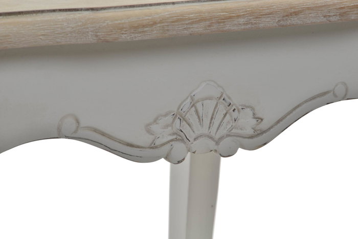 DKD Home Decor Mesita Auxiliar Tradicional Versalles3 Blanco Natural Madera Abeto 40 x 61 x 60 cm Set de 3 DKD Home Decor Mesita Auxiliar Tradicional Versalles3 Blanco Natural Madera Abeto 40 x 61 x 60 cm Set de 3