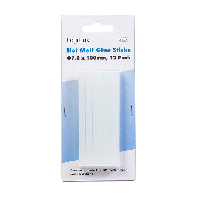 LogiLink Barras de pegamento térmico 7,2 mm x 100 mm, 12 unidades