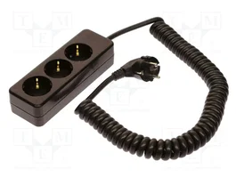 AS SCHWABE Prolongador de alimentación H05VV-F 3G1,5mm2 2,4m Negro