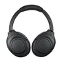 Audio-Technica ATH-S300BT Auriculares Bluetooth 5.1 Inalámbrico y con Cable para Viajar, Gaming y Deporte, Diadema Circumaural, Cancelación de Ruido Híbrida, Autonomía 60h, Negro