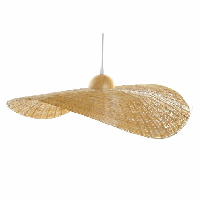 DKD Home Decor Lámpara de Techo Bambú Pamela Natural 70x70x10 cm