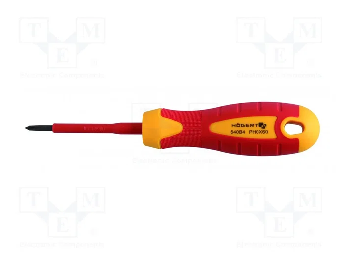 HÖGERT TECHNIK Destornillador aislado Phillips PH0 60mm HÖGERT TECHNIK Destornillador aislado Phillips PH0 60mm