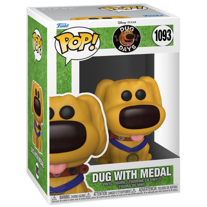 Funko Figura POP Disney Dug Days Hero Dug Vinilo 9cm Caja Regalo