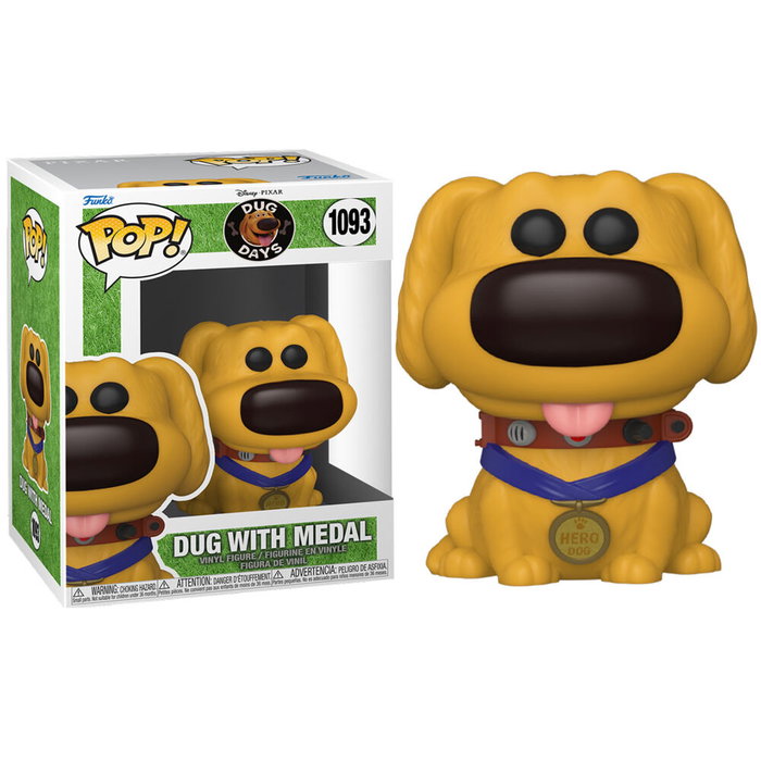 Funko Figura POP Disney Dug Days Hero Dug Vinilo 9cm Caja Regalo