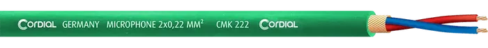 Cordial Bobina Cable Micrófono 2X 0,22 Mm 100M Verde
